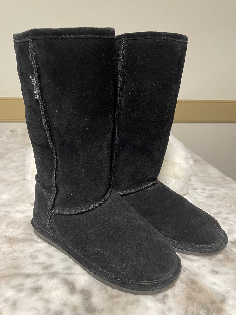 Bjorndal Black Tall Suede Boots